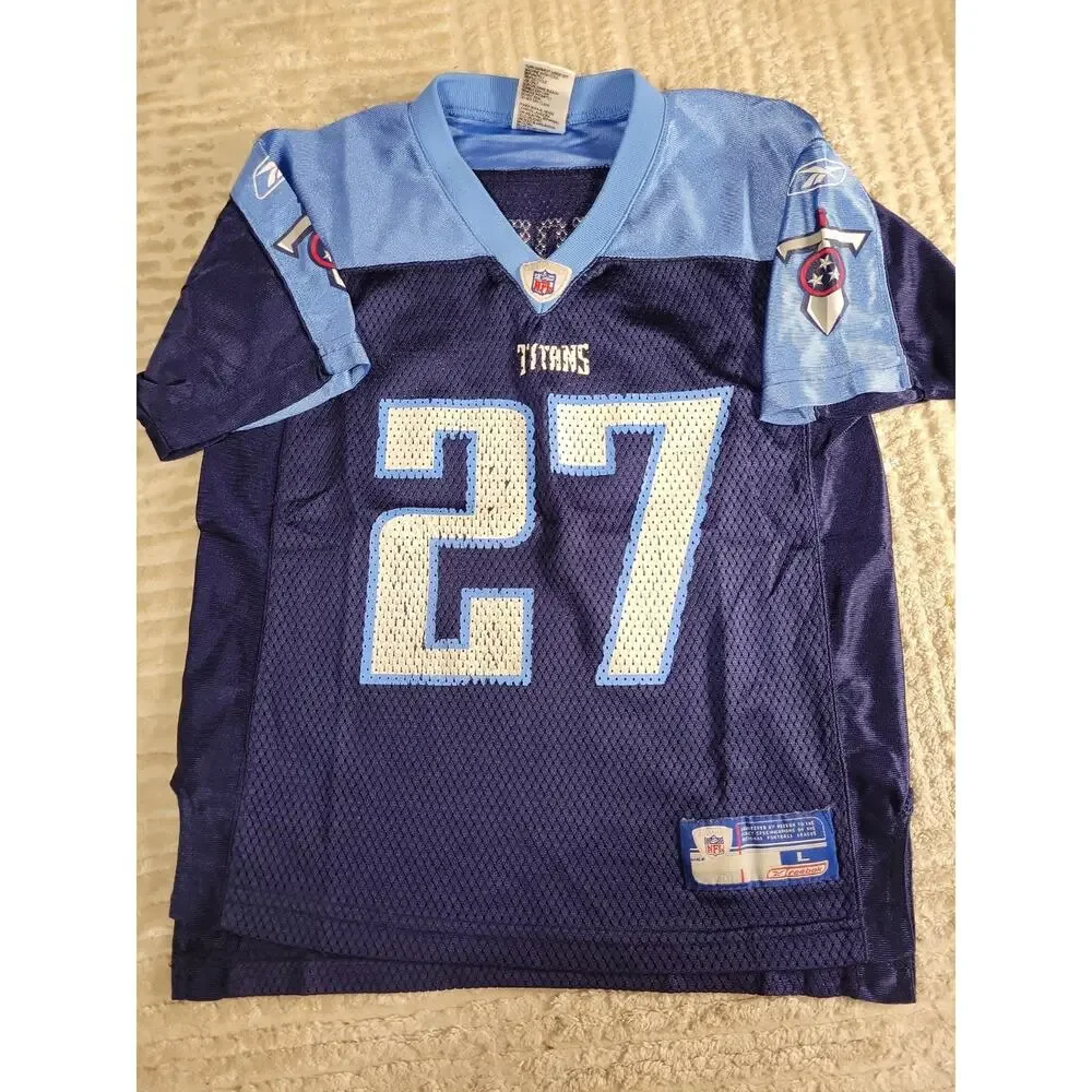 Reebok Eddie George Tennessee Titans Football Jersey Youth Large 7 Boys Kids